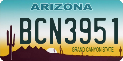 AZ license plate BCN3951