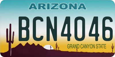 AZ license plate BCN4046