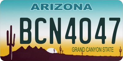 AZ license plate BCN4047