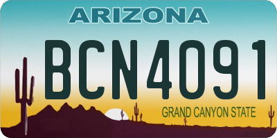 AZ license plate BCN4091