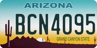 AZ license plate BCN4095