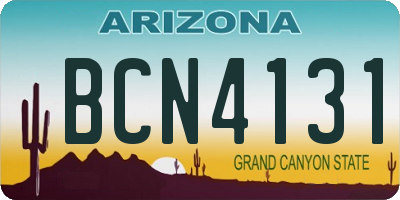 AZ license plate BCN4131