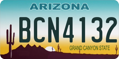 AZ license plate BCN4132