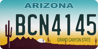 AZ license plate BCN4145