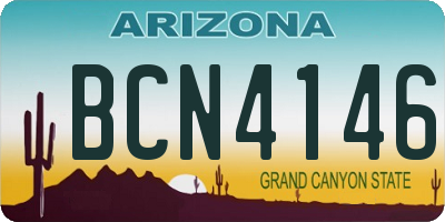 AZ license plate BCN4146