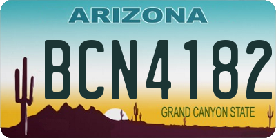 AZ license plate BCN4182