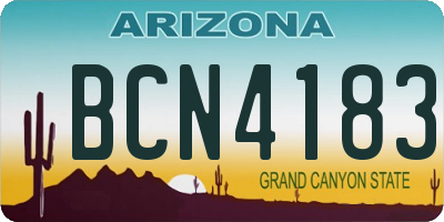 AZ license plate BCN4183