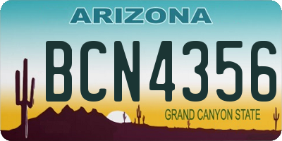 AZ license plate BCN4356