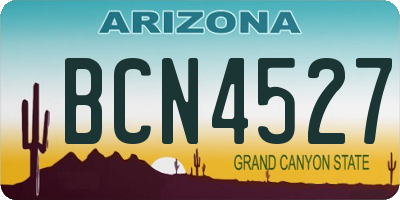 AZ license plate BCN4527