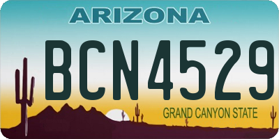 AZ license plate BCN4529