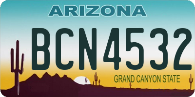 AZ license plate BCN4532