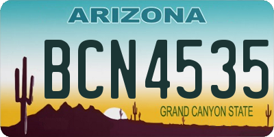 AZ license plate BCN4535