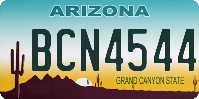 AZ license plate BCN4544