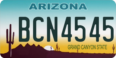 AZ license plate BCN4545