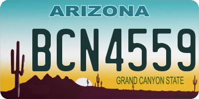 AZ license plate BCN4559