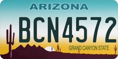 AZ license plate BCN4572