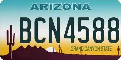 AZ license plate BCN4588