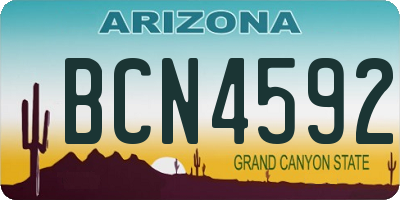 AZ license plate BCN4592