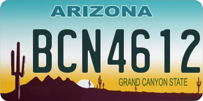 AZ license plate BCN4612