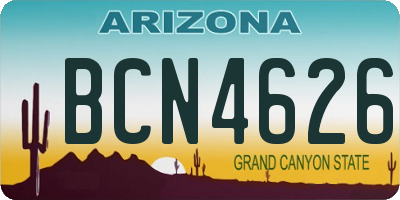 AZ license plate BCN4626