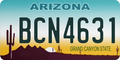 AZ license plate BCN4631