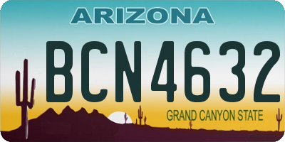 AZ license plate BCN4632