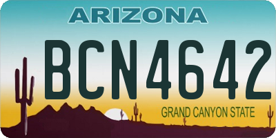 AZ license plate BCN4642