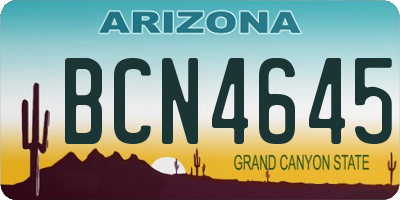 AZ license plate BCN4645