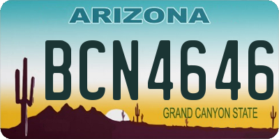 AZ license plate BCN4646