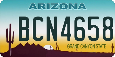 AZ license plate BCN4658