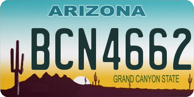 AZ license plate BCN4662