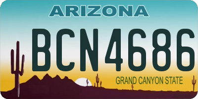 AZ license plate BCN4686