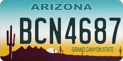 AZ license plate BCN4687