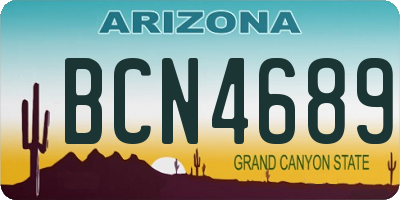 AZ license plate BCN4689