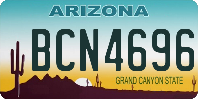 AZ license plate BCN4696