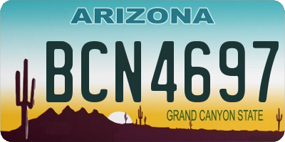 AZ license plate BCN4697