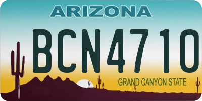 AZ license plate BCN4710