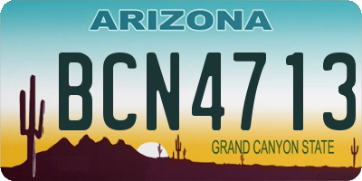 AZ license plate BCN4713