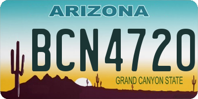 AZ license plate BCN4720