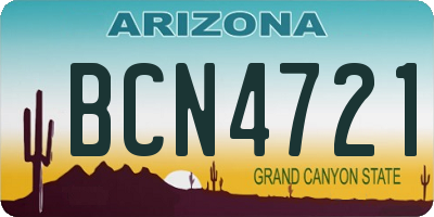 AZ license plate BCN4721