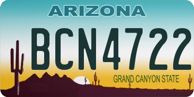 AZ license plate BCN4722