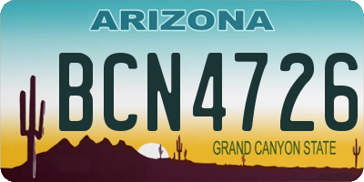 AZ license plate BCN4726