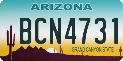 AZ license plate BCN4731