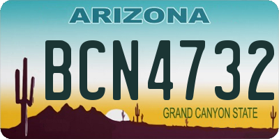 AZ license plate BCN4732