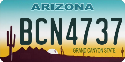 AZ license plate BCN4737