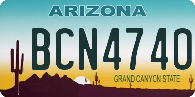 AZ license plate BCN4740