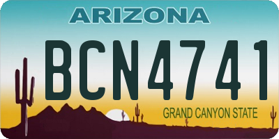 AZ license plate BCN4741