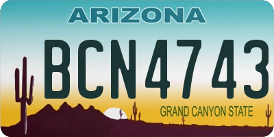 AZ license plate BCN4743