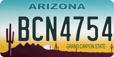 AZ license plate BCN4754