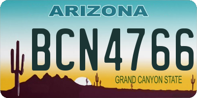 AZ license plate BCN4766